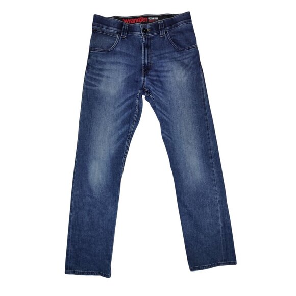 Wrangler Ultra Flex Medium Wash Straight Leg Men's Jeans 32x34 - Picture 1 of 8